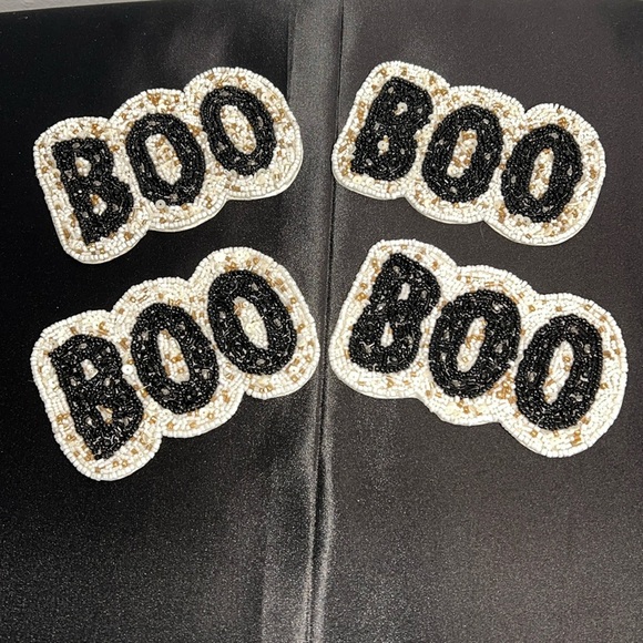 Bella Lux | Beaded “BOO” Coasters | Set of 4 - Picture 5 of 5